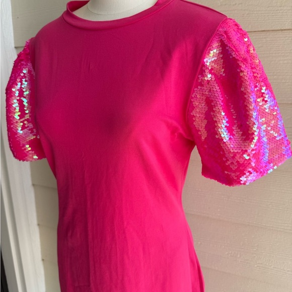 Judith March Vibrant Pink Midi party dress - Picture 6 of 8